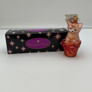 Christopher Radko Ornament-‘Terra Cotta Kitty ‘-2001